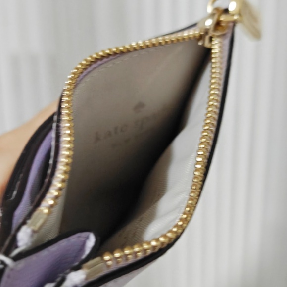 New Kate Spade Key Ring Leather Card Case /Holder Light Frozen Lilac KN869 $129 - Picture 3 of 3